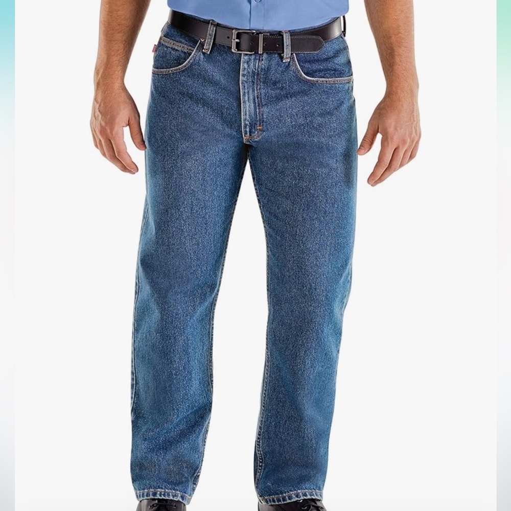 Blue Relaxed Fit Jeans with Classic Heavyweight Cotton